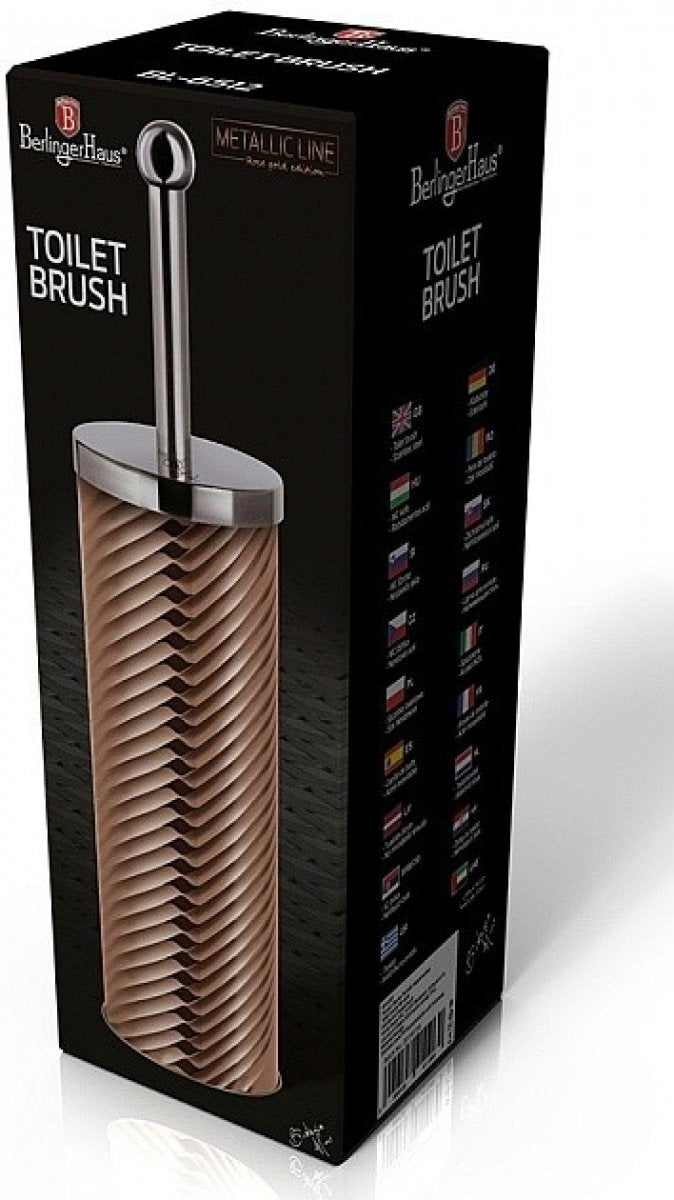 Berlinger Haus Stainless Steel Premium Toilet Brush - Metallic Line Rose Gold Edition