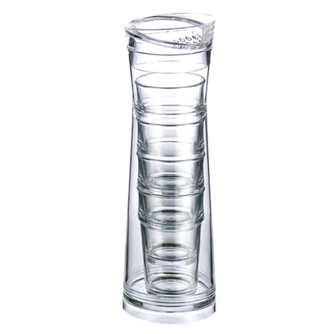 1.24L Light House Pitcher and 4 Piece Stackable Tumbler Set - SGN290 Clear
