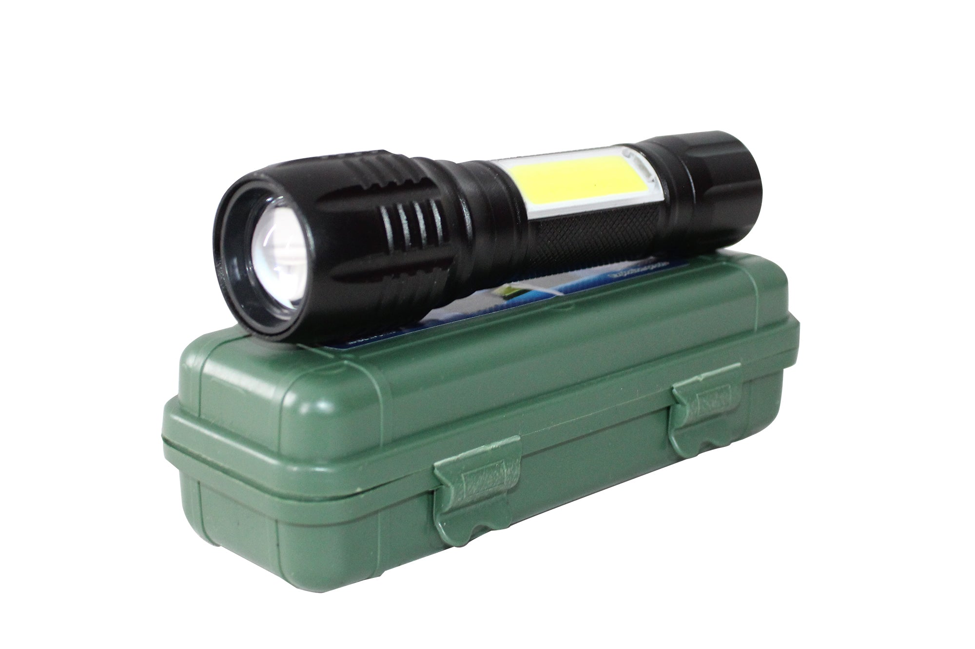 USB Charge 13cm Mini USB LED COB Pocket Flashlight & Side Lantern