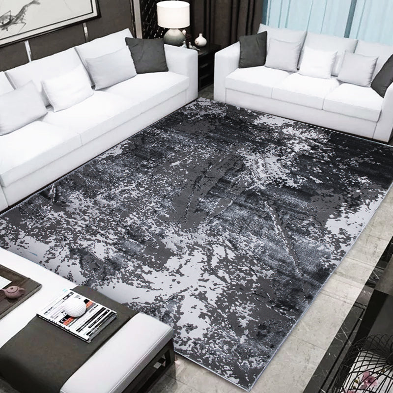 230x160 Babil Turkish Rug with Textured Shimmering Yarn - Grey / L .Grey 5769C