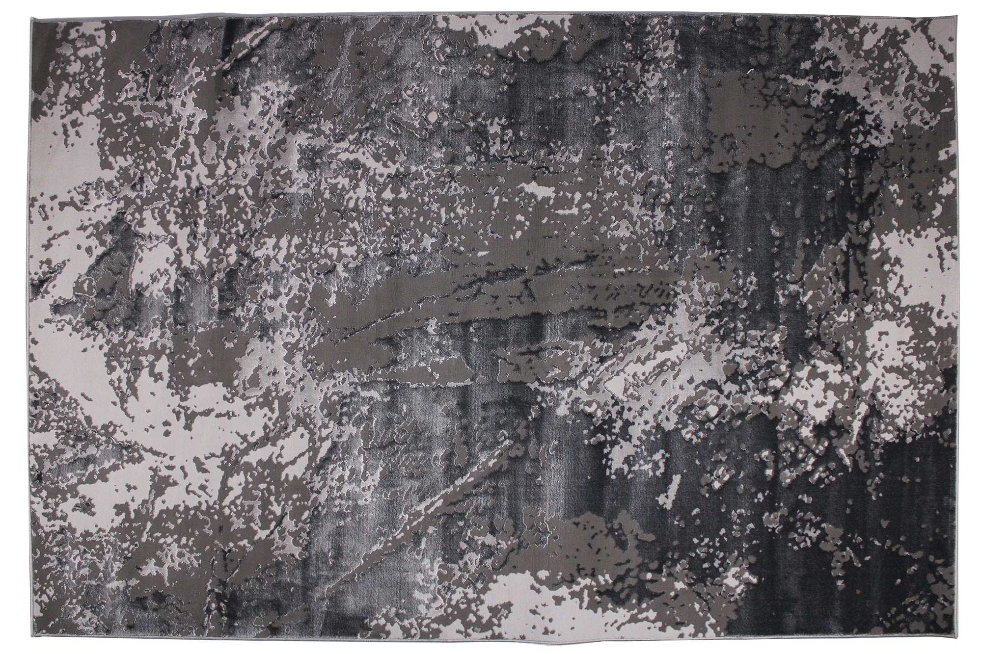 230x160 Babil Turkish Rug with Textured Shimmering Yarn - Grey / L .Grey 5769C