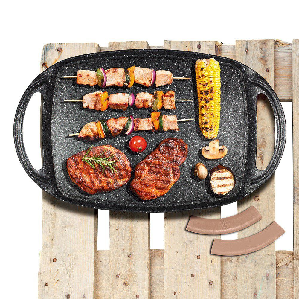 Berlinger Haus Marble Coating Grill Plate 47cm - Rose Gold Collection