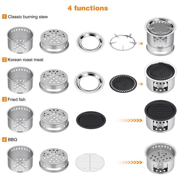 Portable Stainless Steel Wood Burning Stove