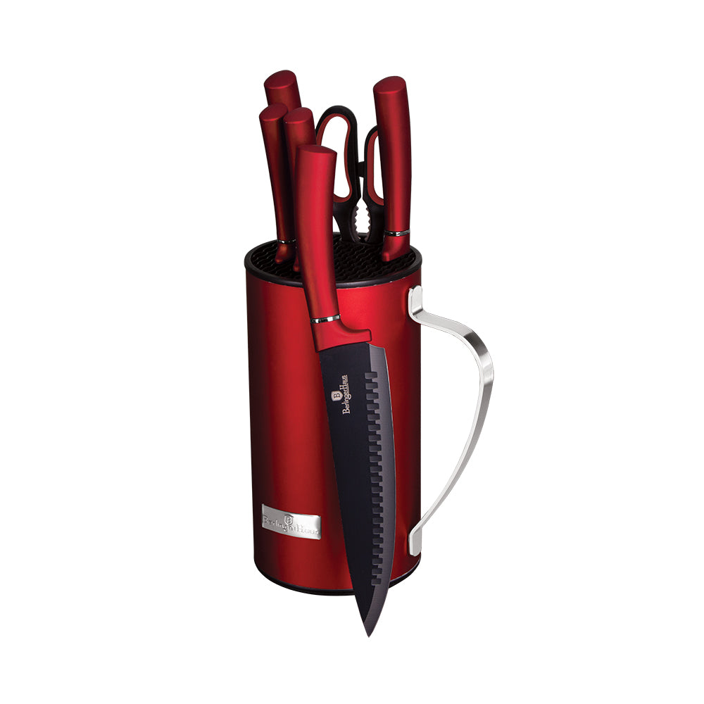 Berlinger Haus Kitchen 7 Pcs Knife Set Burgundy Collection