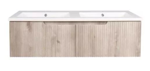 Bijiou Bathroom Cabinet Nautique 1200mm Oak Fluted