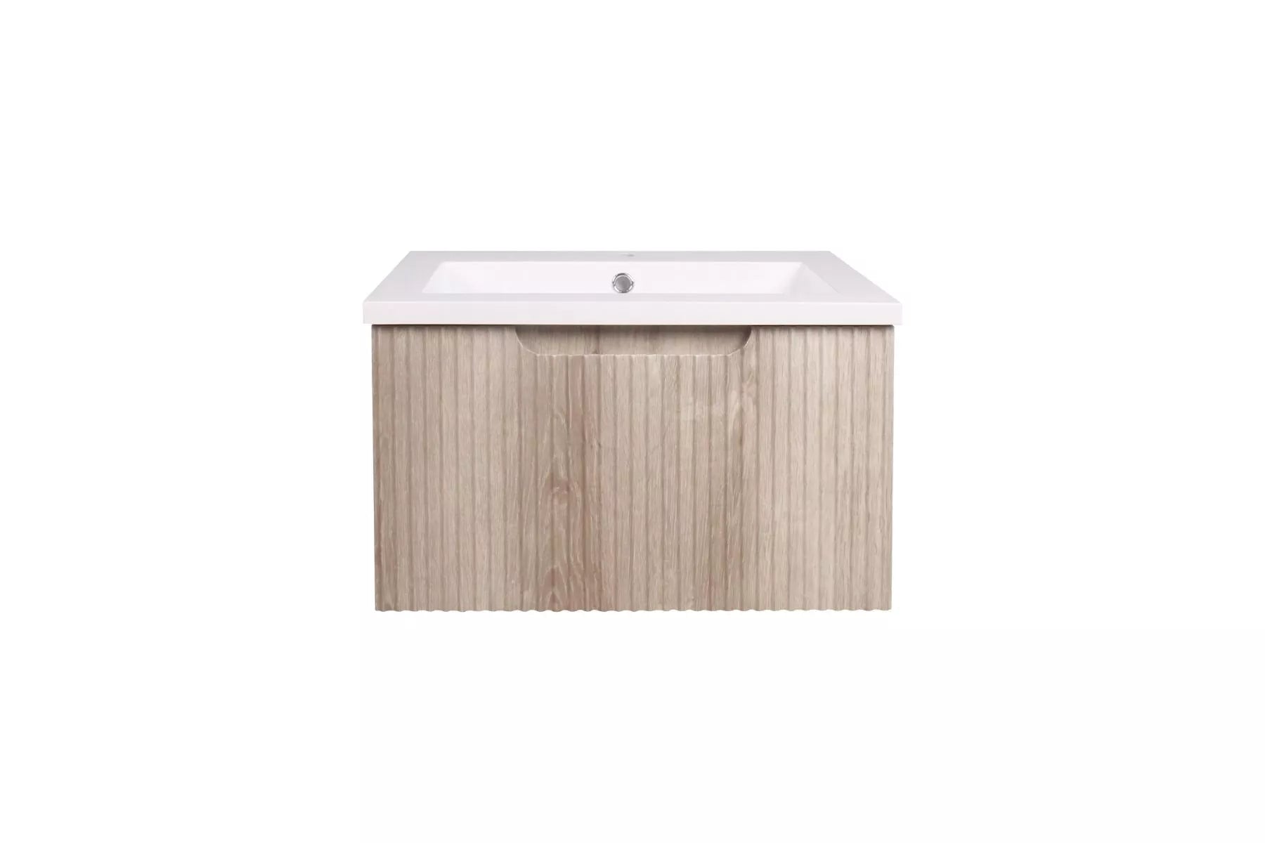 Bijiou Bathroom Cabinet Nautique 600mm Oak Fluted