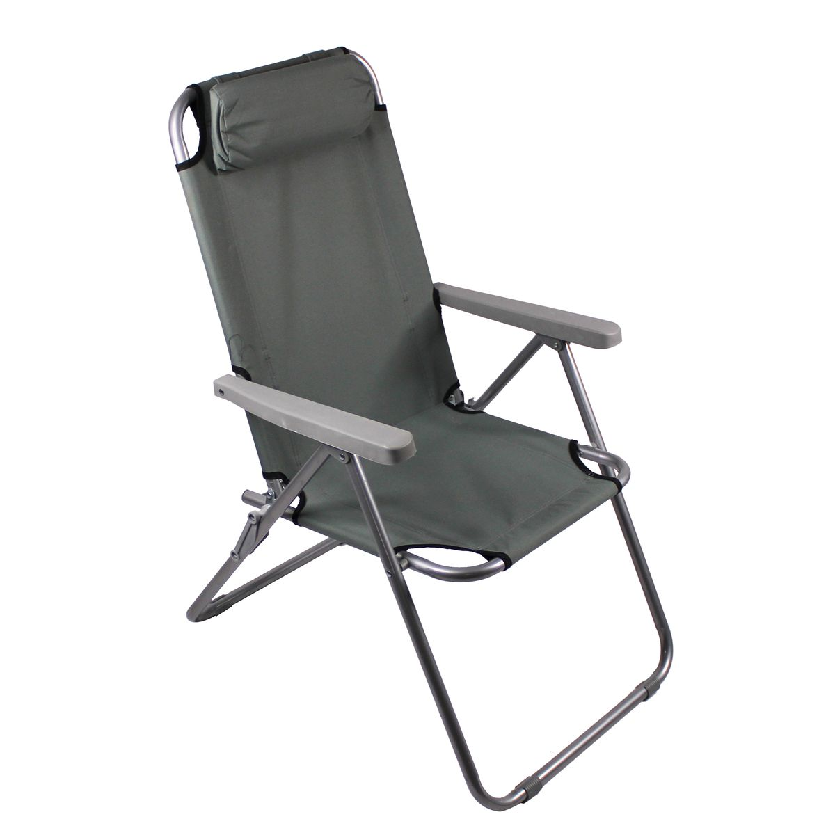 55x40x90cm Adult Thick-Framed Folding Camping Armchair With Headrest FX7016