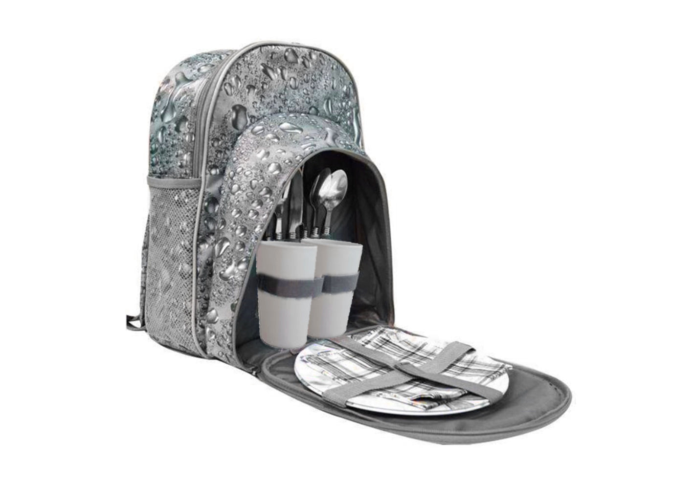12 Piece Picnic Dining Backpack for 2 with Plates Cutlery & Cups FX-6024