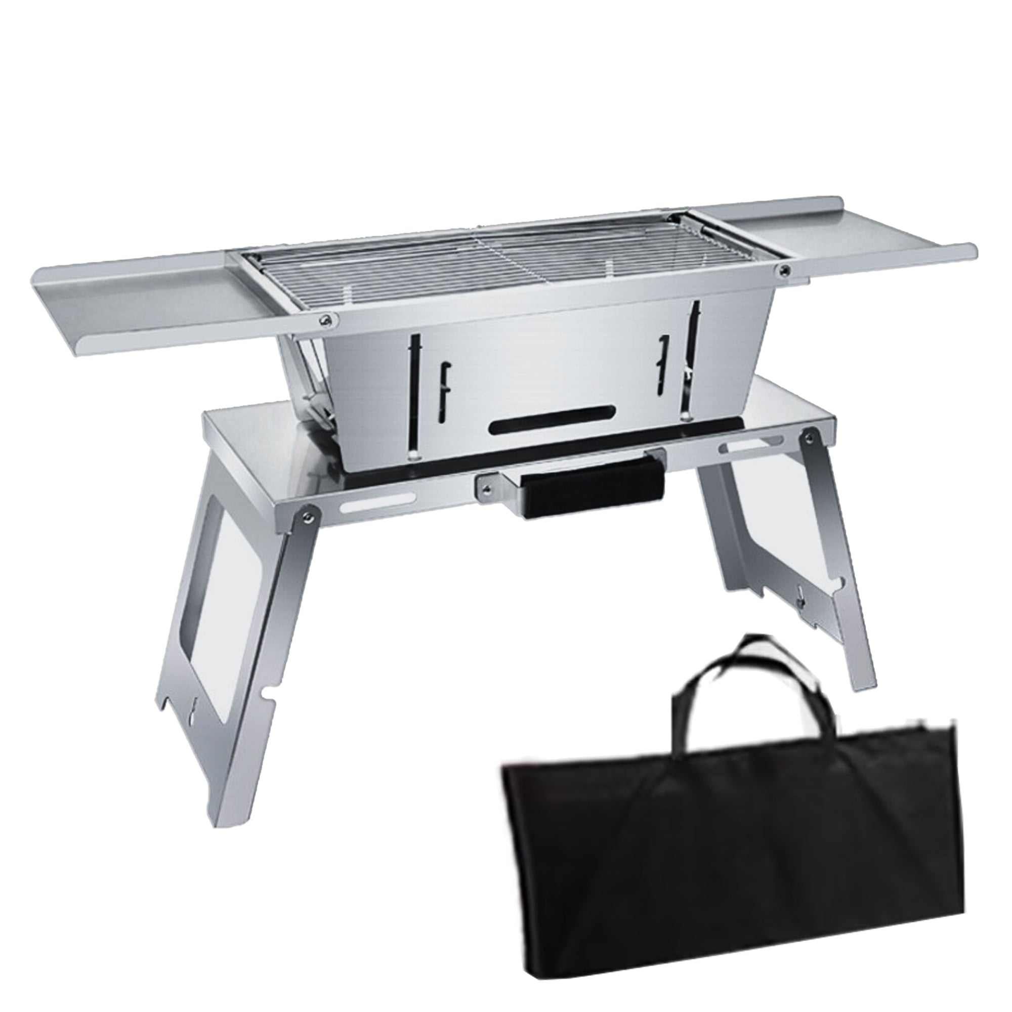 LMA 38x20cm Mini Folding Braai Stand with Table / Carry Case Set FX-8521