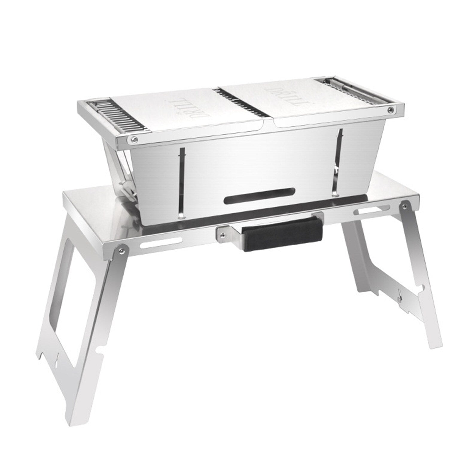 LMA 38x20cm Mini Folding Braai Stand with Table / Carry Case Set FX-8521