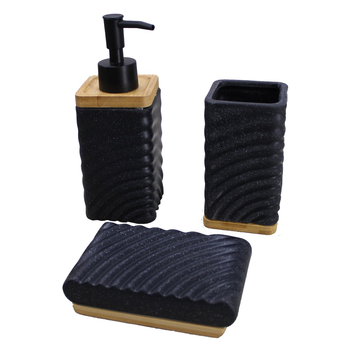 LMA 3 Piece Naturale Faux Marble Bathroom Accessory Set