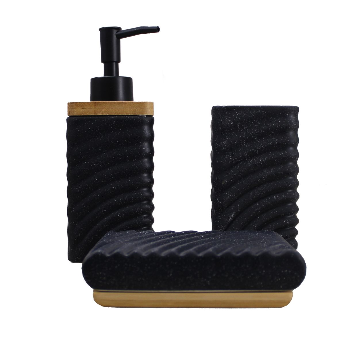 LMA 3 Piece Naturale Faux Marble Bathroom Accessory Set