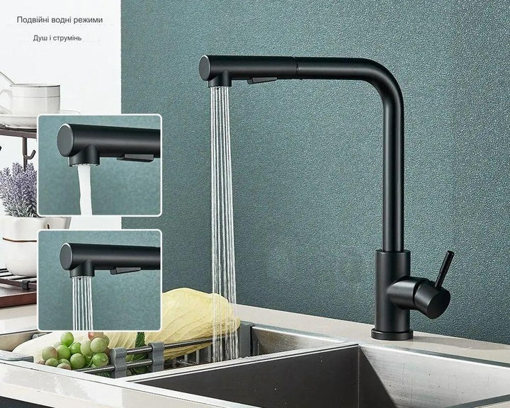 LMA 2 Mode Pullout Kitchen Mixer with 360 Degree Swivel Spout