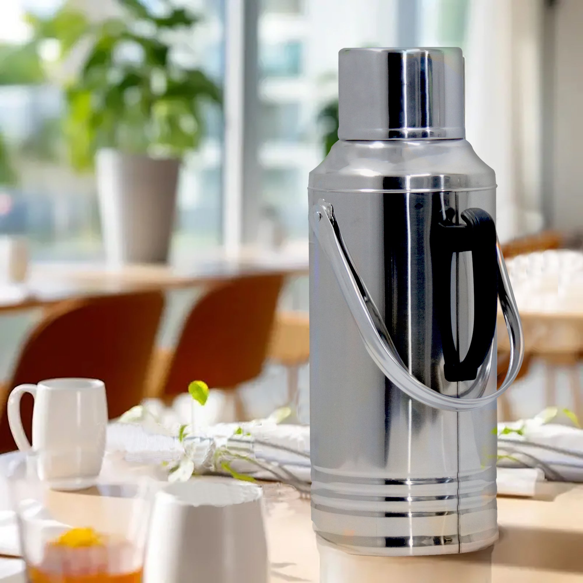 3.2L Steel Glass-Inner Vacuum Insulated Flask and 4.1 Litre Electric Kettle