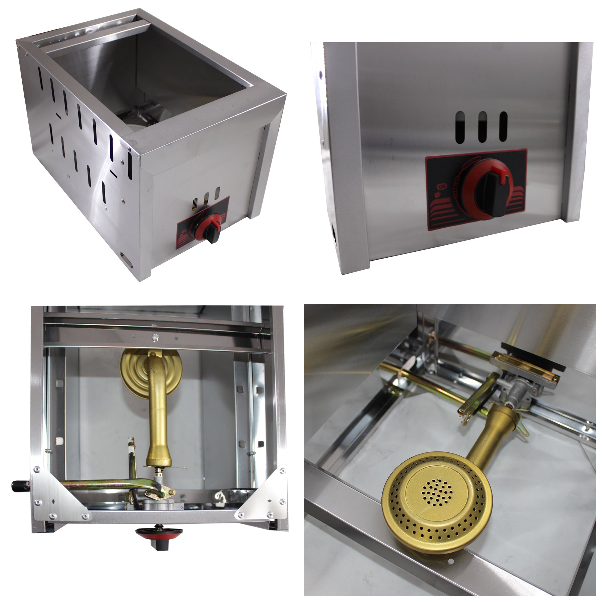 6L Golden Burner Single Tank Commercial Grade Gas Deep Fryer