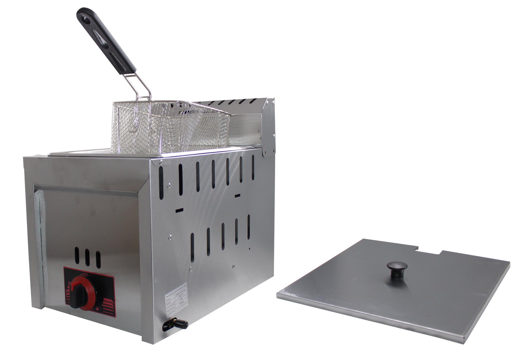 6L Golden Burner Single Tank Commercial Grade Gas Deep Fryer