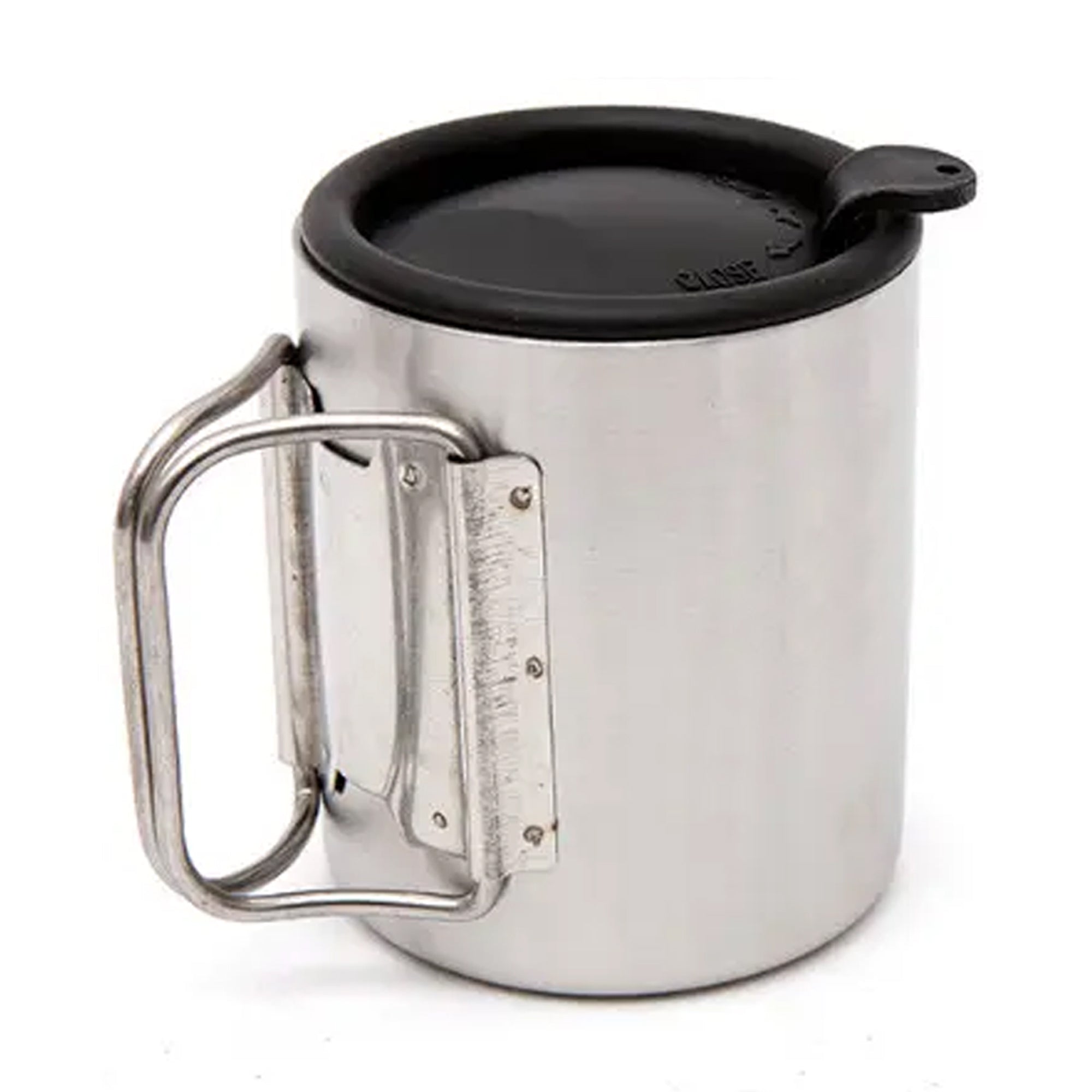 LMA 200ml Set of 2 Folding Handle Double-Wall Travel Mug with Lid FX-8886-D