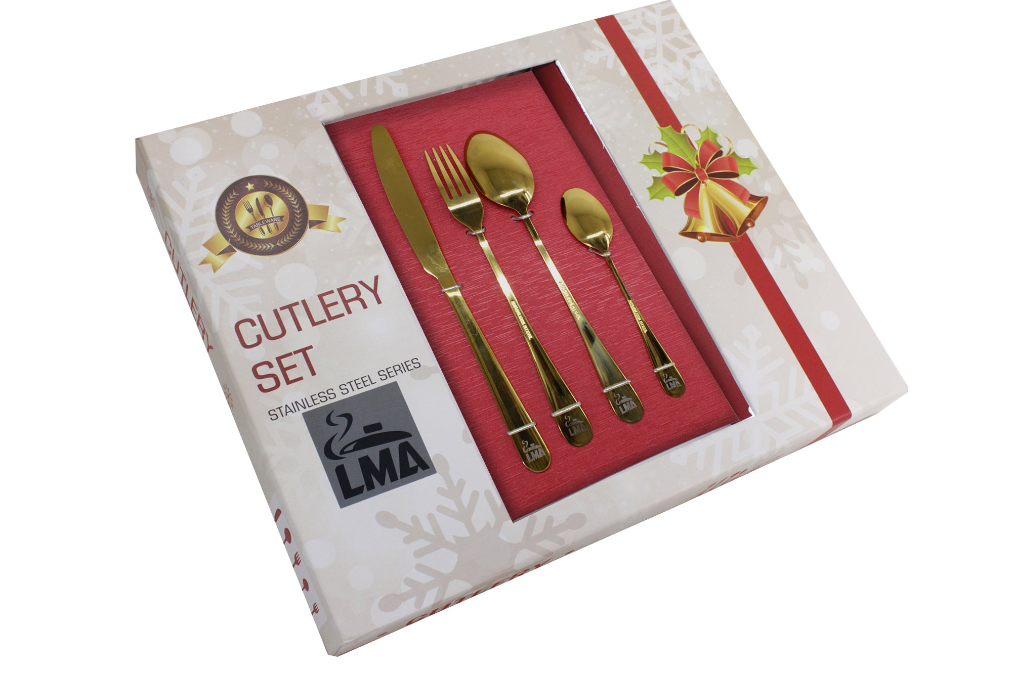 Festive 24 Piece Cutlery Set & Drawer Organiser Bundle Pack