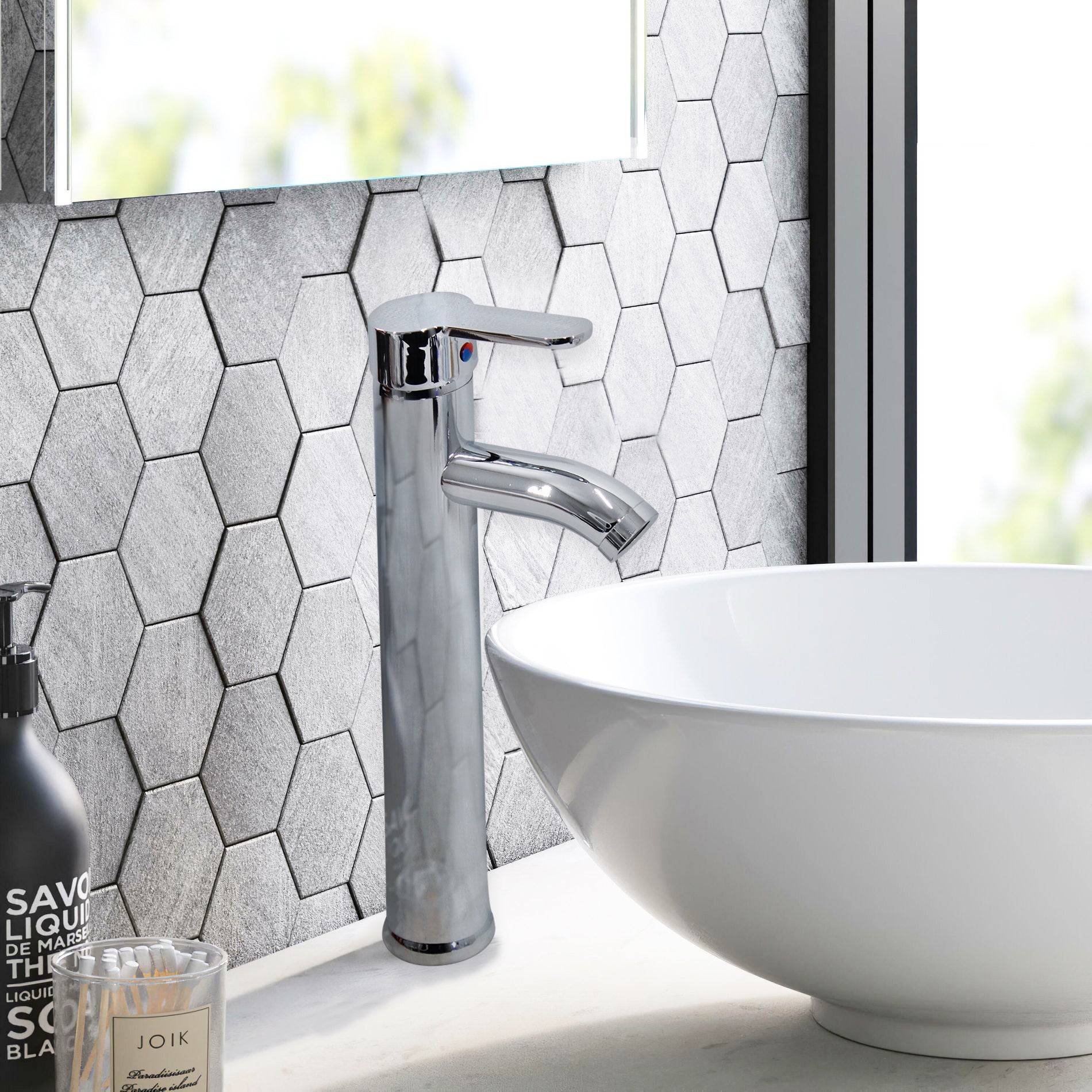 LMA High Rise Minimalist Hot & Cold Bathroom Basin Mixer