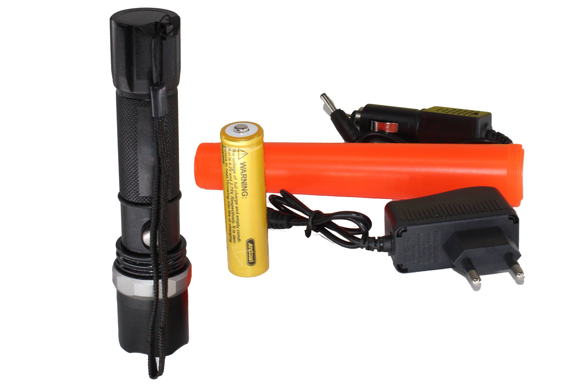 18650mAh Rechargeable 3 Mode Traffic Control Torch with Signal Wand QS102