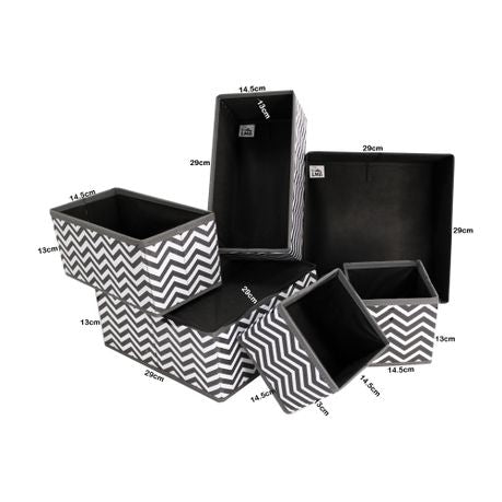 LMA 6 Piece Collapsible Cloth Storage Organizers