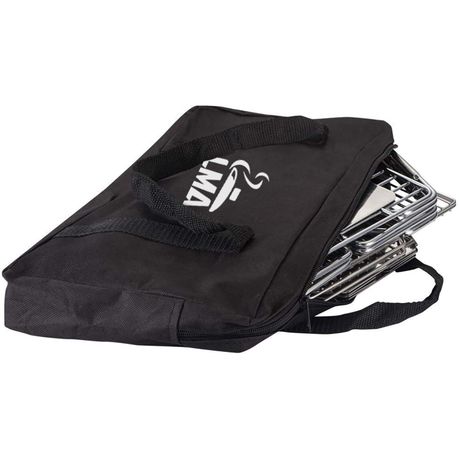 LMA Braai Master Folding Stainless Steel BBQ Stand & Carry Bag