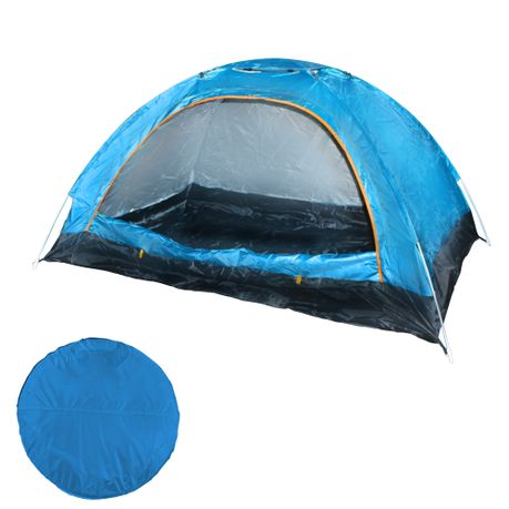 200x150cm 2 Person Waterproof Dome Pop Up Tent with Sunroof & Inner Lining