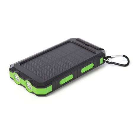 13000mAh Solar Powered Power Bank - Dual USB Output & Flashlight