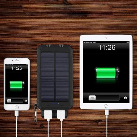 13000mAh Solar Powered Power Bank - Dual USB Output & Flashlight