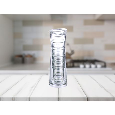 1.24L Light House Pitcher and 4 Piece Stackable Tumbler Set - SGN290 Clear