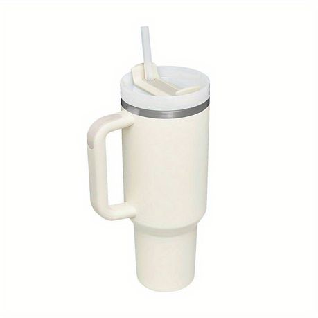 1.2l Tumbler with Handle and Straw Stainless Steel Thermal Vacuum Mug
