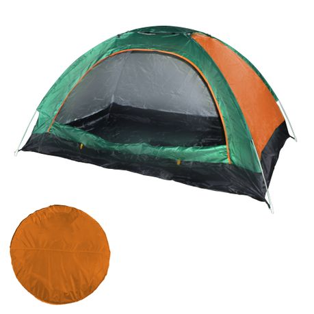 200x150cm 2 Person Waterproof Dome Pop Up Tent with Sunroof & Inner Lining