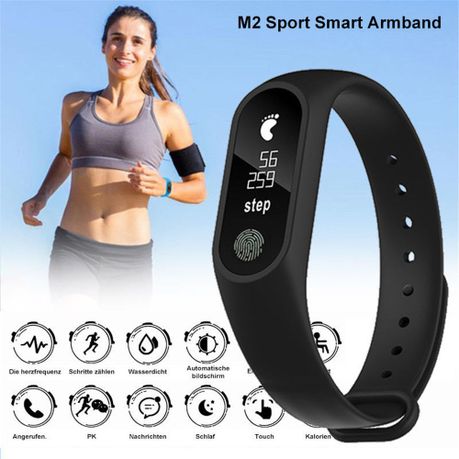 Intelligent Health Bracelet/Watch My Device My Life M2 - Black