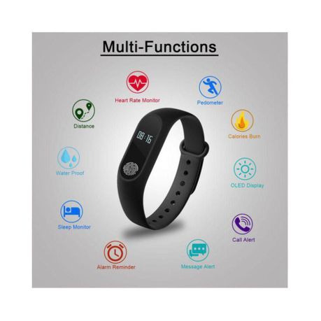 Intelligent Health Bracelet/Watch My Device My Life M2 - Black