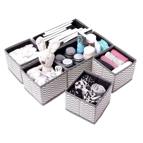 LMA 6 Piece Collapsible Cloth Storage Organizers