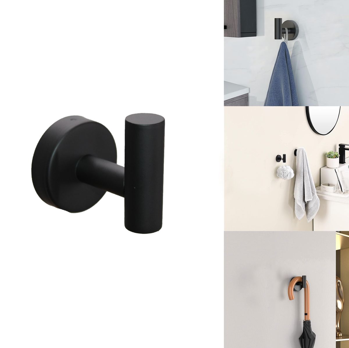 LMA 5 Piece DIY Bathroom Accessories Set with Robe Hook