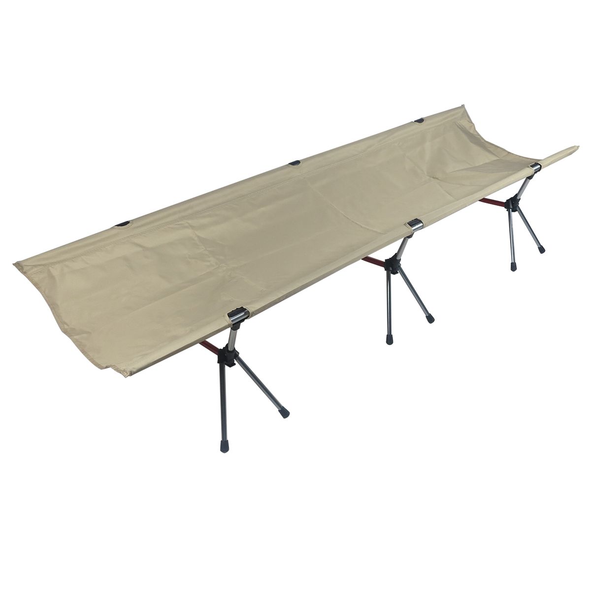 LMA 190x65cm Lightweight Portable Camping Cot Stretcher Bed Single XL - Metal Frame