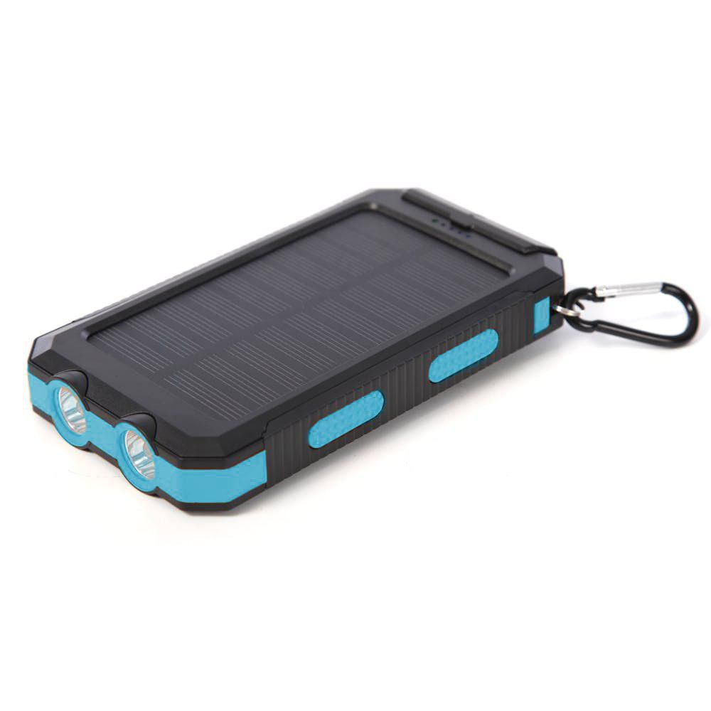 13000mAh Solar Powered Power Bank - Dual USB Output & Flashlight