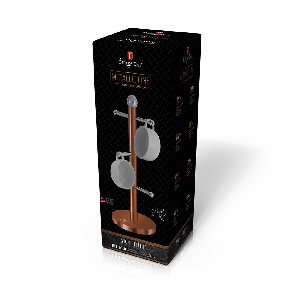 Berlinger Haus 6 Cup Mug Tree - Rose Gold