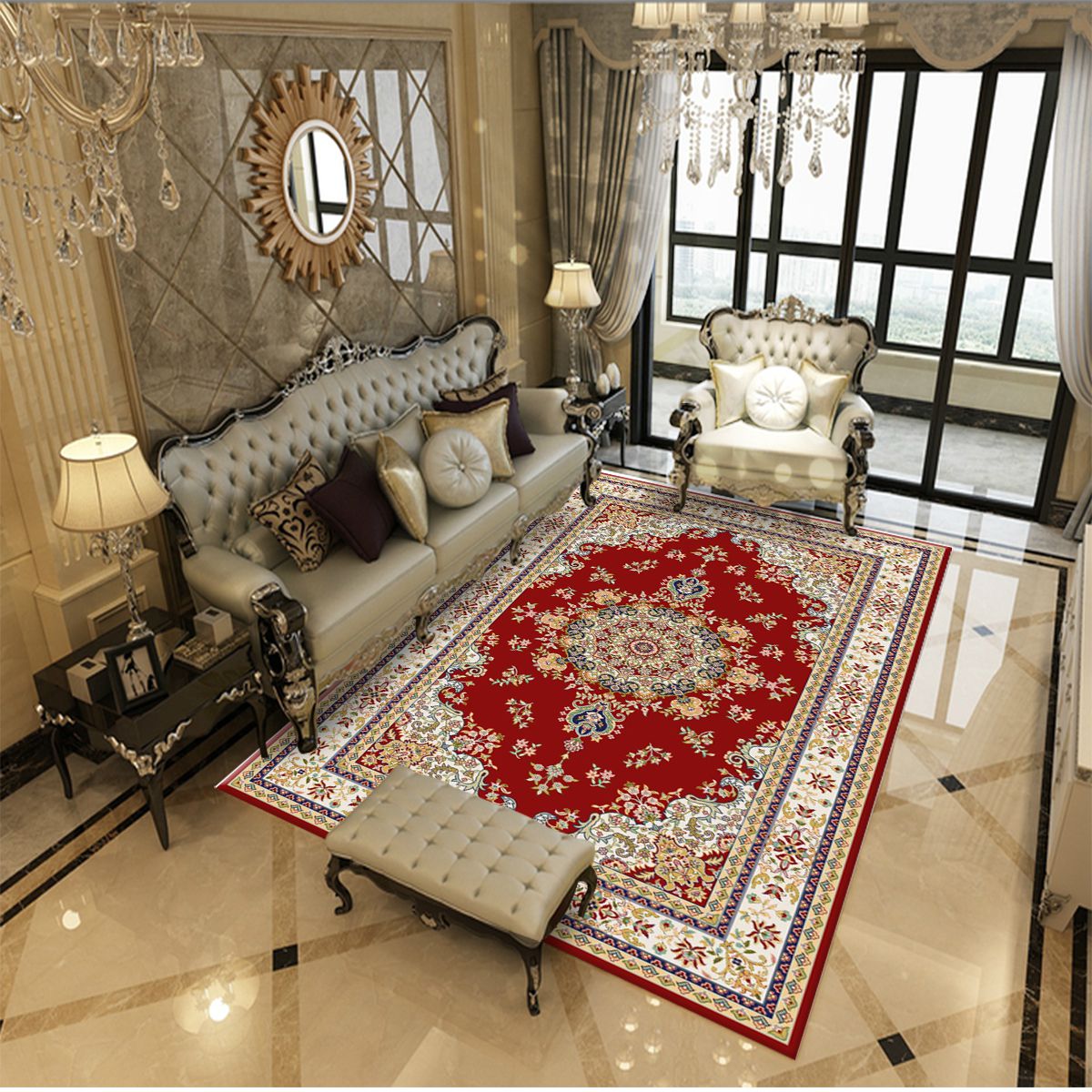 230cmx160cm LMA Authentic 3D Printed Design Lightweight Rug - P10