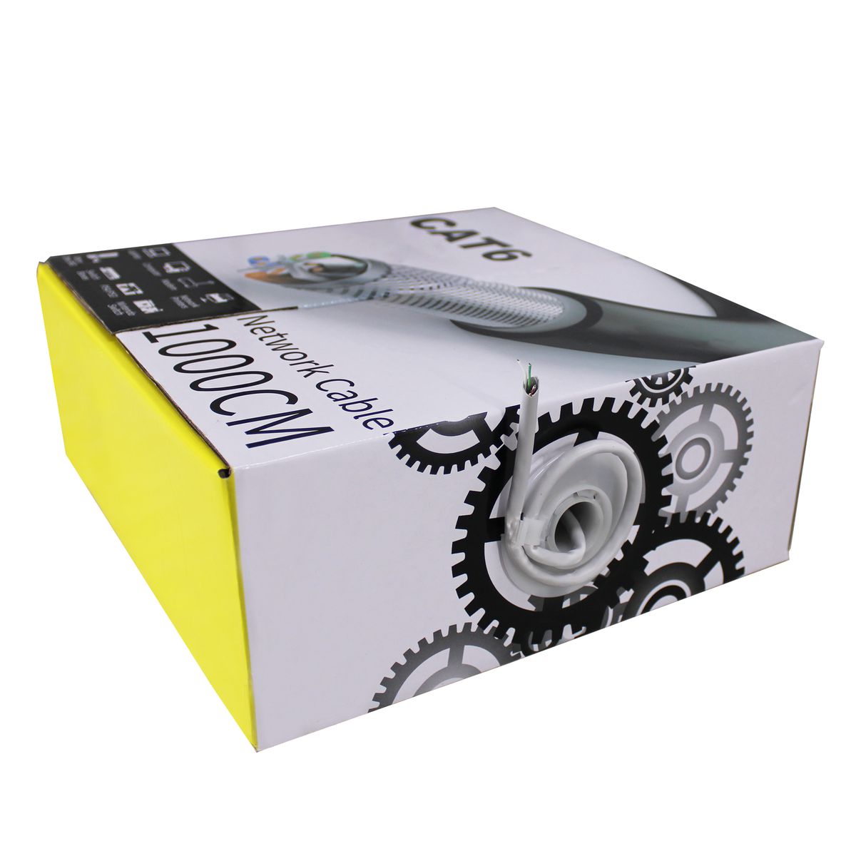 100M Cat6 Twisted 4 Pair Network Cabling Box - Grey