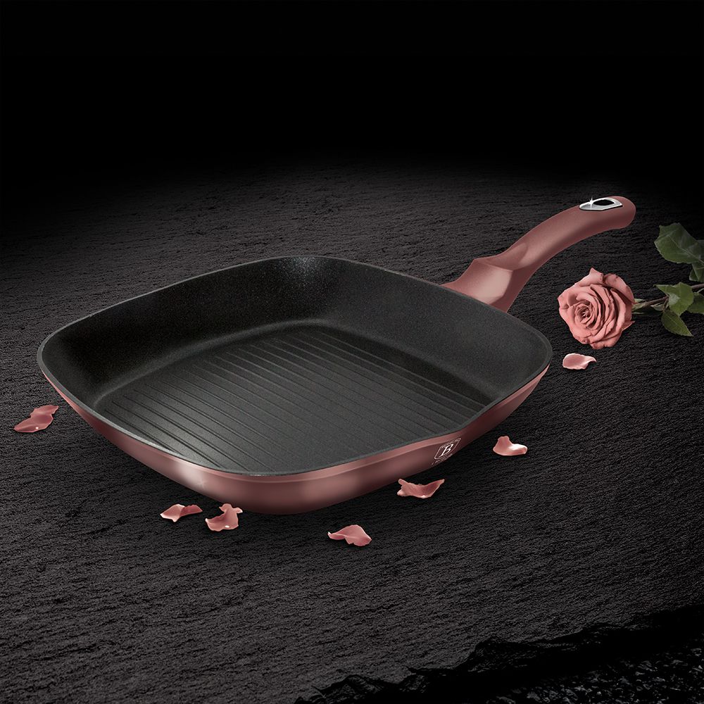Berlinger Haus 28cm Marble Coating Grill Pan - iRose Edition