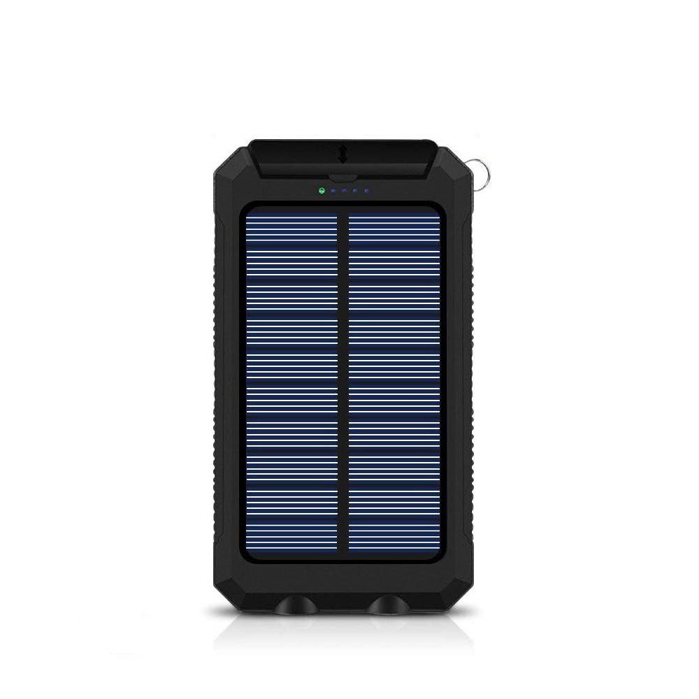 13000mAh Solar Powered Power Bank - Dual USB Output & Flashlight