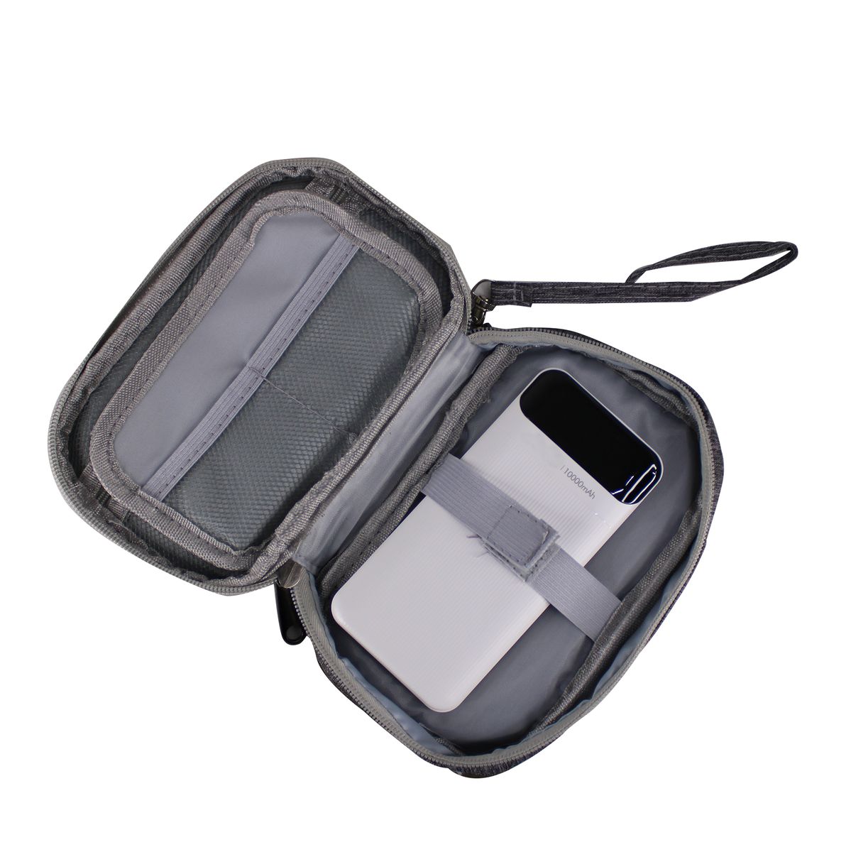 10000mAh Slim 2A Power Bank with 3 Detachable CableS & Carry Pouch