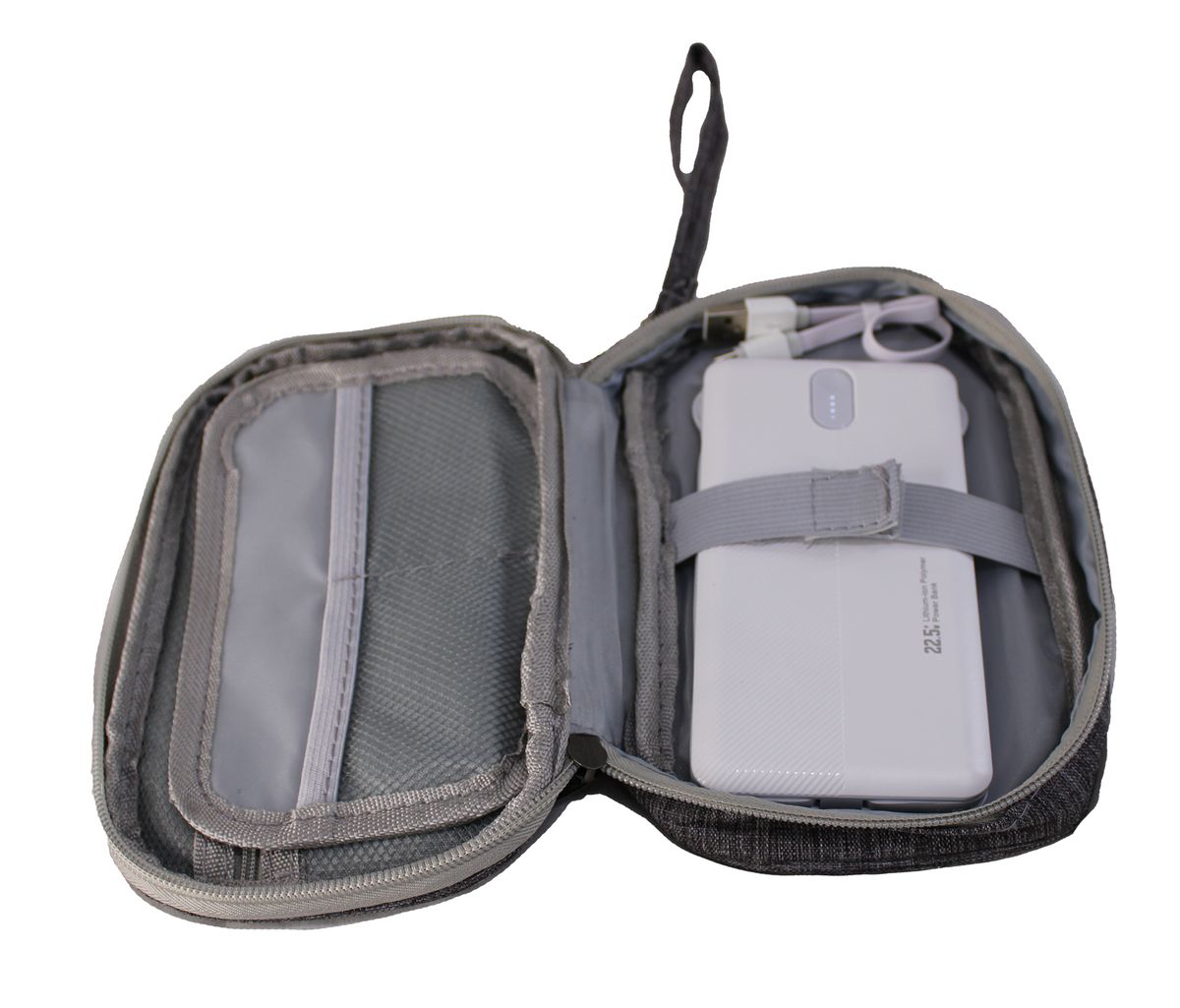 10000mAh 22.5W Slim Power Bank with Dual Built-in Cables & Carry Pouch PQ13