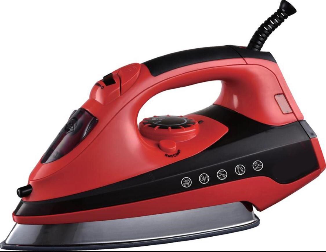 2000W Steam Iron - Vertical, Self Cleaning & Teflon Soleplate