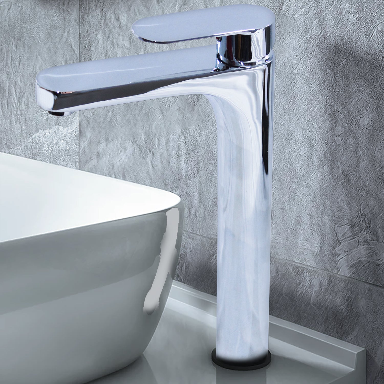 LMA 32cm High Rise Minimalist Hot & Cold Bathroom Basin Mixer