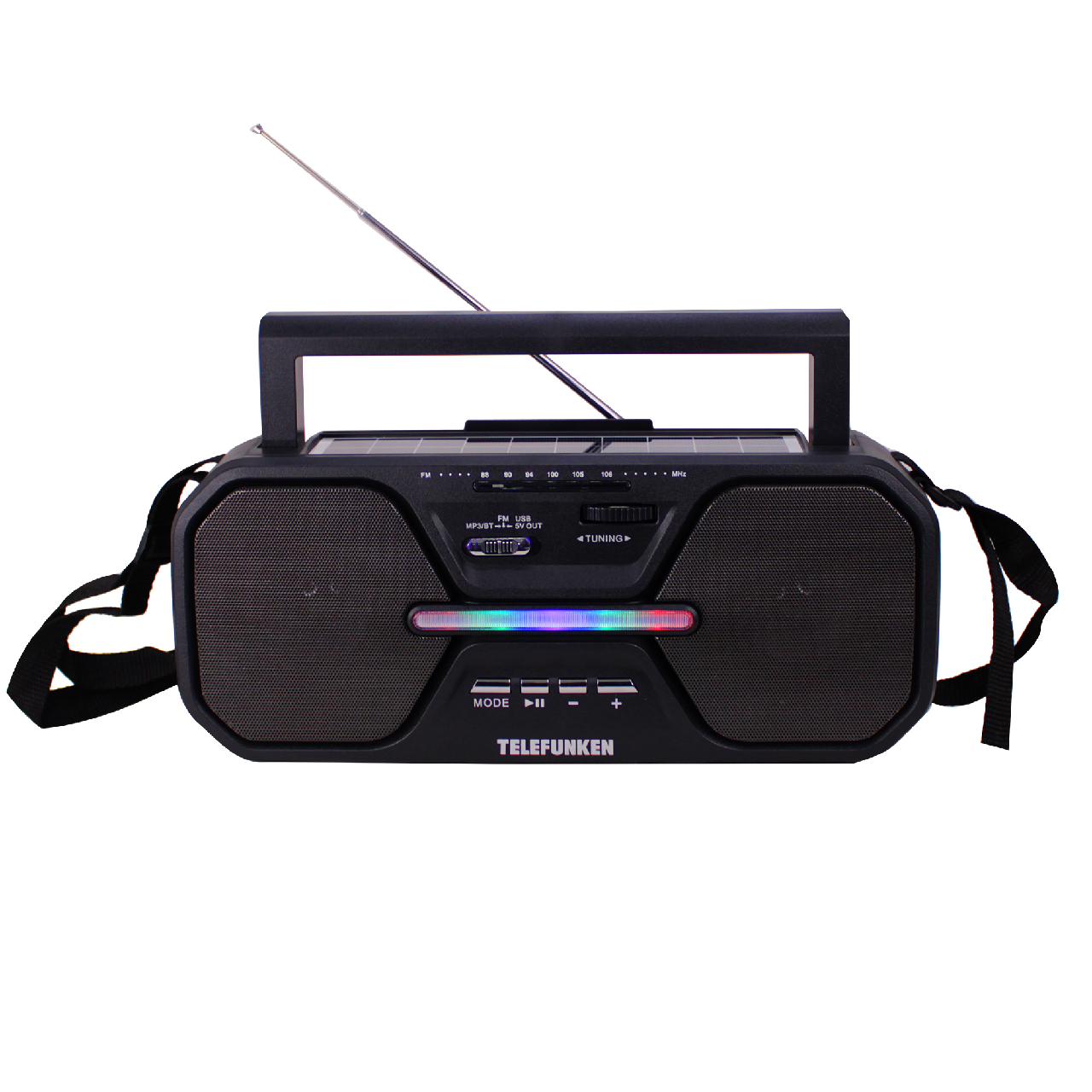 Telefunken Solar Panel Chargeable Portable Bluetooth Radio Speaker THP-2535