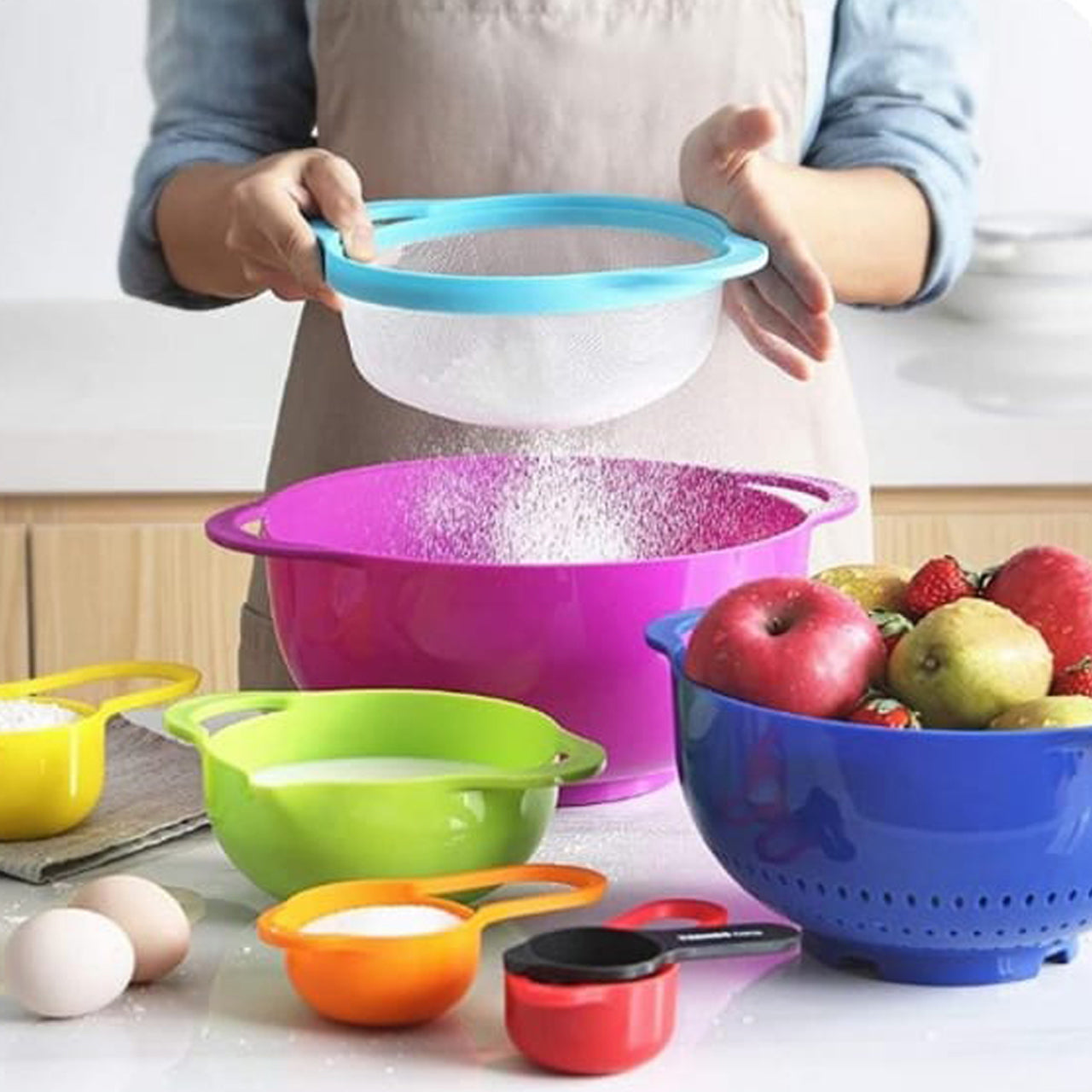 Nested Baking Prep Set - 10 Piece Kitchen Tools Set