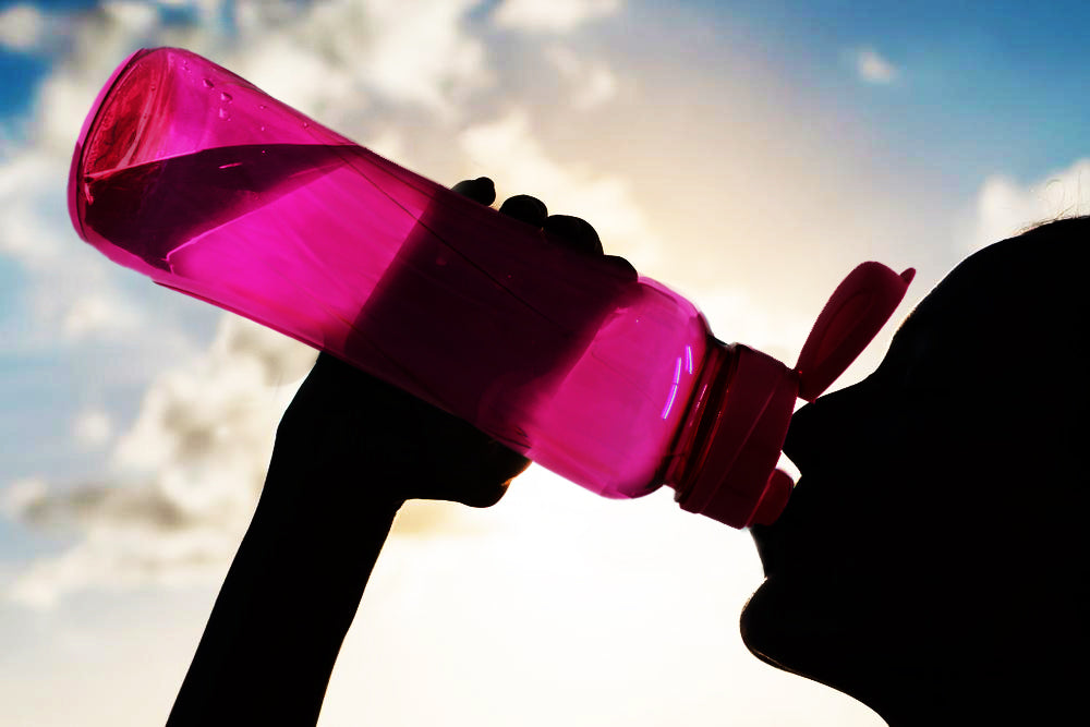 Set of 3 600ml Sky Plastic Sports Water Bottle with Strap and Snap Lock Lid